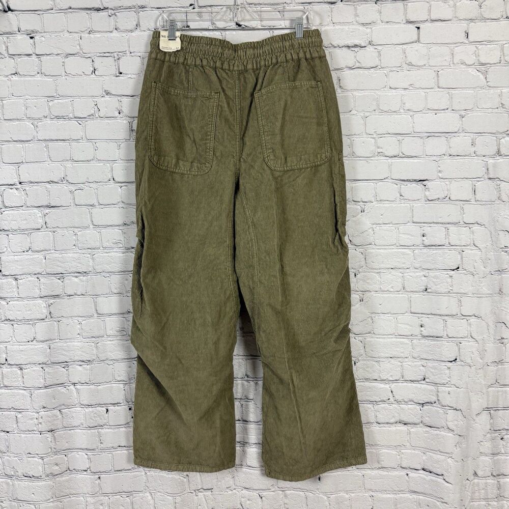 NWT We The Free People Modern Love Pull On Cord Jeans Green High Rise - Picture 14 of 16